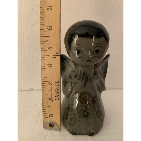 ANGEL HANDCRAFTED TONALA FIGURINE MEXICO VINTAGE CERAMIC 6" INCHES TALL - Picture 3 of 11